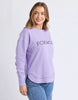 Simplified Metallic Crew - Lavender-Foxwood-The Bling version of our Best Selling Simplified Crew. This crew is the perfect throw over for your everyday wardrobe. With its round neck, hi-lo hemline, side splits with raw edging & the classic Foxwood logo, you are going to want one in every colour. The Metallic Crew has a stunning lurex thread run through the Foxwood embroidery for that little bit 'extra'. Front chest embroidery Raw edge detail Curved hem 100% Cotton Our model is 176cm and wears Size 10-Pash