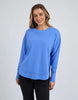 Simplified crew - cobalt-Foxwood-The Simplified Crew is the perfect throw over for your everyday wardrobe. With its round neck, hi-lo hemline, side splits with raw edging & the classic Foxwood logo, you are going to want one in every colour. Front chest embroidery Raw edge detail Curved hem 100% Cotton Model is wearing a size 10-Pash + Evolve