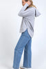 Simplified metallic hoodie - grey marle-Foxwood-Your everyday go-to just got a cozy upgrade. The Simplified Hoodie features the same relaxed vibe as our best-selling crew, with a soft hood and adjustable drawstrings for extra comfort. The hi-lo hemlie and side splits with raw edging are all there, with the signature Foxwood logo for that effortless, stylish touch. Perfect for layering or wearing solo, this hoodie is your new favorite for easy, all-day wear. You’ll want one in every color! Front chest embroi