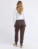 Simplified trackpant - coffee-Foxwood-The ultimate Foxwood Simplified Crew just got a BFF. The Simplified Pant is here and is set to be your favourite on-the-go trackpant for everyday style. Featuring a wide and super comfortable elastic waistband with drawstring tie. The Simplified Pant features the same raw edge detailing on the waist and cuffs as the best selling crew making these a stylish match back. Add side pockets for your treasure and our classic embroidered Foxwood logo on the leg and you have pa