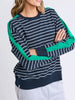 Sloane crew - navy/white stripe-Elm-Pash + Evolve