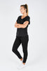 Slouch tee - black-One Ten Willow-Fabrication: 95% Cotton 5% Elastane Features: Slight V-neckline-Pash + Evolve