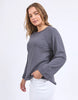Spencer crew - charcoal-Foxwood-Relaxed and timeless, the new Spencer Crew from Foxwood Clothing comes from a long-line of Foxwood best selling fleece crews. The Spencer adds a relaxed spin to dressing with a wider sleeve featuring a rolled cuff and a slightly oversized fit for the ultimate in comfort. Relaxed fit Raw edge detail Rolled sleeve cuff 100% Cotton Model is wearing a size 10-Pash + Evolve