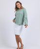 Spencer crew - iceburg green-Foxwood-Relaxed and timeless, the new Spencer Crew from Foxwood Clothing comes from a long-line of Foxwood best selling fleece crews. The Spencer adds a relaxed spin to dressing with a wider sleeve featuring a rolled cuff and a slightly oversized fit for the ultimate in comfort. Relaxed fit Raw edge detail Rolled sleeve cuff 100% Cotton Model is wearing a size 10-Pash + Evolve