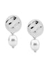 Stainless steel freshwater pearl disk earrings-Ellani-Disk earrings with freshwater pearl Stainless steel Comes packaged in gorgeous Ellani packaging-Pash + Evolve