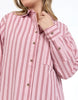 Staple Shirt - Pink & Berry Stripe-Foxwood-Meet your new wardrobe hero—the Staple Shirt! With a front button opening, chest pocket, and relaxed fit, this 100% cotton shirt is perfect for layering or wearing solo. Effortlessly stylish and super comfy, it’s the essential piece you’ll reach for again and again. Front button opening Chest pocket Relaxed Fit 100% Cotton Model is 176cm and wears size 10-Pash + Evolve