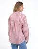 Staple Shirt - Pink & Berry Stripe-Foxwood-Meet your new wardrobe hero—the Staple Shirt! With a front button opening, chest pocket, and relaxed fit, this 100% cotton shirt is perfect for layering or wearing solo. Effortlessly stylish and super comfy, it’s the essential piece you’ll reach for again and again. Front button opening Chest pocket Relaxed Fit 100% Cotton Model is 176cm and wears size 10-Pash + Evolve