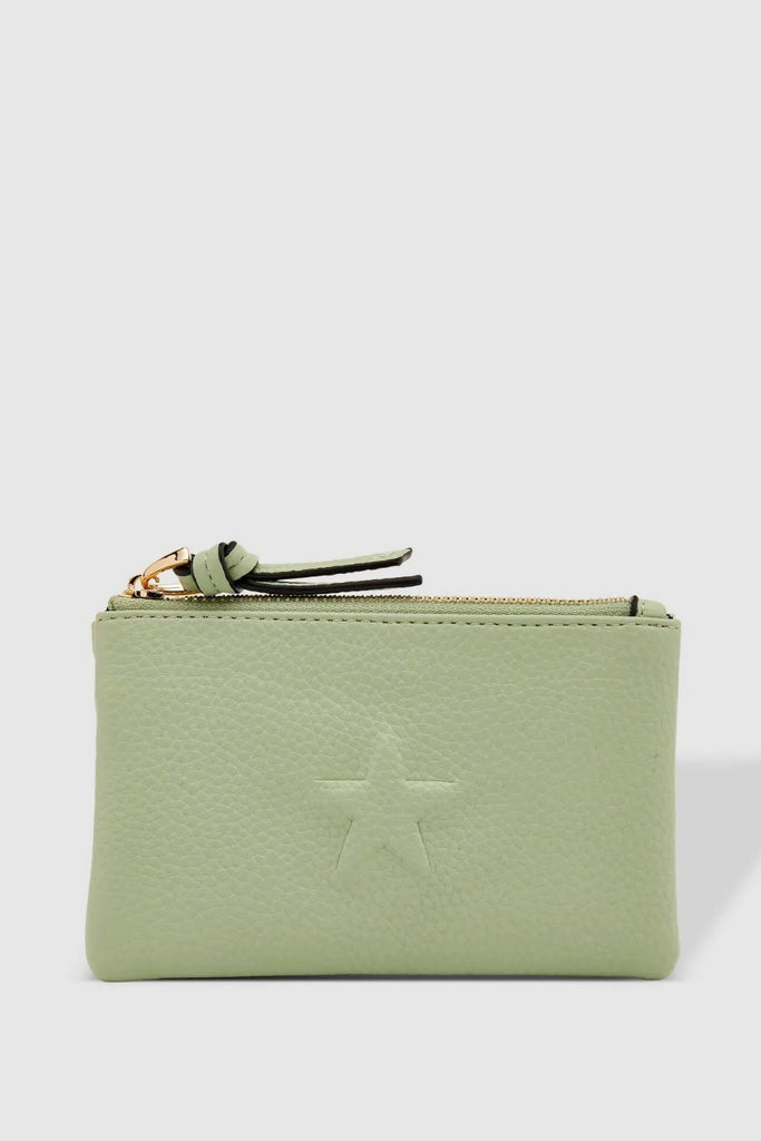 Star purse - mint-Louenhide-The Louenhide Star Purse is a sweet coin purse that adds an element of fun to any outfit. Complete with three card slots and a handy key ring chain, this mini purse will keep your small essentials organised, day to night. The Star purse is a thoughtful gift for bridesmaids, birthdays or someone special and is available in a variety of fun colours. Internal Features 3 Card Slots, Key Ring Chain External Features Key Ring Chain Internal Lining 100% Recycled Polyester Black and Whit