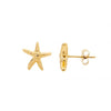 Starfish stud earrings - gold-Ellani-Stainless steel earrings with IP gold plating.-Pash + Evolve