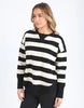 Striped Delilah Crew - black/white-Foxwood-Comfortable, casual and 100% cotton. The Delilah Crew is the perfect addition to your everyday style! Featuring a crew neckline, curved hem and ribbed detailing, this relaxed fit, unbrushed fleece jumper will mix and match with all your wardrobe favourites Round neckline Raw edge detail Relaxed fit Unbrushed Cotton Fleece-Pash + Evolve