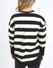 Striped Delilah Crew - black/white-Foxwood-Comfortable, casual and 100% cotton. The Delilah Crew is the perfect addition to your everyday style! Featuring a crew neckline, curved hem and ribbed detailing, this relaxed fit, unbrushed fleece jumper will mix and match with all your wardrobe favourites Round neckline Raw edge detail Relaxed fit Unbrushed Cotton Fleece-Pash + Evolve
