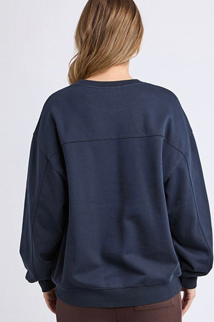 Studio crew - navy-Foxwood-*Relaxed fit *Crew neckline *Long sleeves *100% Cotton-Pash + Evolve