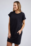 Sunset Cove Dress - Black-Foxwood-A tee dress for the ages. The simple staple you need in your life, 100% Pima Cotton, pockets and a cut that sits just above the knee. Sounds like a pretty perfect basic to us! 100% Pima Cotton Cold gentle machine wash-Pash + Evolve