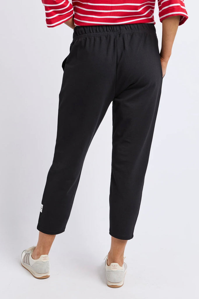 Sutton trackpant - black-Elm-If you like your trackpants a little shorter or to show off those cute socks, then the Sutton are for you! A new addition to the Fundamental range these pants are comfortable and relaxed with patch pockets and an elastic waist. Wear them all day, everyday. Elastic waist Patch pockets Cropped length Relaxed fit 95% cotton 5% elastane french terry The Model is 173cm and is wearing a size 10-Pash + Evolve