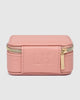 Suzie jewellery box - pink-Louenhide-The Louenhide Suzie Pink Jewellery Box is a sweet travel companion ready to store all of your rings, necklaces, bracelets, and earrings. Use every day and stow in your bag for on-the-go use, or pack for weekend adventures. Featuring three ring rolls, two compartments, and an elasticated slip pocket, your precious gems will be secured safely. Internal Features 2 Ring Rolls, Elastic Slip Pocket, 2 Compartments Internal Lining Faux Suede 100% Lining Closure Secure Zip Body 