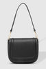 Sydney shoulder bag - black-Louenhide-The Louenhide Sydney Black Shoulder Bag is the must-have bag for any minimalist looking to elevate their summer capsule wardrobe. From bright and bold to timeless neutrals, this women’s shoulder bag is the perfect complement to your summer style. The compact size and curved edges make it the ideal bag to carry your daily essentials while remaining lightweight and comfortable to wear. Adorned with subtle details, from delicate stitching to chic light gold hardware, each 