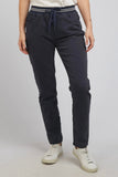 Sylvia Jogger - Navy-Foxwood-Comfortable and relaxed the Sylvia Jogger is constructed from a super soft two-way stretch cotton drill in a midweight fabric, these pants feature 2 side pockets, 2 back pockets, and an elastic waistline with a soft drawstring. Ideal for casual wear all day, every day. Hybrid Denim Designed in Australia-Pash + Evolve