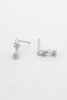 Tara stud - silver-Zafino-Refined, linear sparkle that feels fresh and feminine. Silver Plated Solid Brass Base 2mm (w) x 10mm (L) Splash Proof: Splashes or occasional water contact-Pash + Evolve