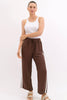 Taylor pant - chocolate-Pash + Evolve-Elasticated waistband Draw string Pockets Stripe down side 65% Linen, 35% Rayon-Pash + Evolve