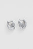Tia huggie - silver-Zafino-The Tia Huggie in silver is a sculptural essential with a modern twist. Its layered, ribbed detailing and polished finish create a strong, light-catching texture. Perfect for adding depth to a stacked ear or worn alone as a statement, it’s a versatile piece that feels both elevated and wearable. A standout style with everyday appeal. Silver Plated Solid Brass Base 15mm outer diameter, 5.2mm width Water proof: Can be worn in the ocean or pool-Pash + Evolve