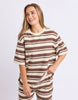 Tides Top - Chocolate-Foxwood-Easy days start here. The Tides Top is crafted from soft specialty unbrushed fleece with a yarn dyed stripe that brings a fresh coastal feel. Finished with a relaxed fit and easy silhouette, it's the throw on style you'll reach for from slow mornings to weekend wanderings. Yarn dyed stripe Specialty unbrushed fleece Relaxed fit Model is wearing a size 10-Pash + Evolve