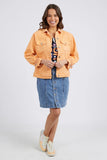 Tilly Denim Jacket - Mango Tango-Elm-Our Best Selling Jacket In Classic Stretch Denim That's Perfect For Layering And Adding A Pop Of Colour To Every Outfit. Best Selling Denim Jacket Flattering Stretch Denim Pockets & Elm Hardware Stretch Denim Model is 169cm and wears Size 10-Pash + Evolve