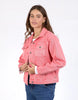 Tilly Jacket - Cosy Coral-Elm-Our best selling jacket in classic stretch denim that's perfect for layering and adding a pop of colour to every outfit. Best Selling Denim Jacket Flattering Stretch Denim Elm Hardware & Pockets Stretch Denim Our model is 171cm and wears Size 10-Pash + Evolve