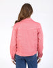 Tilly Jacket - Cosy Coral-Elm-Our best selling jacket in classic stretch denim that's perfect for layering and adding a pop of colour to every outfit. Best Selling Denim Jacket Flattering Stretch Denim Elm Hardware & Pockets Stretch Denim Our model is 171cm and wears Size 10-Pash + Evolve