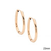 Tube hoop earrings 23mm - rose gold-Ellani-Stainless steel earrings 23mm hoop earrings with IP rose gold plating.-Pash + Evolve