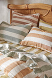 Turmeric stripe pillowcase set - standard-SOCIETY OF WANDERERS-100% French Flax Linen Pillowcases Standard Pillowcase, 48 x 73cm with hidden envelope closure. Pillowcase sets include 2 pillowcases. Our linen is pre-washed and easy to care for. No ironing is required, just a simple cold machine wash and medium tumble dry. Over time the linen will become softer and more beautiful.-Pash + Evolve