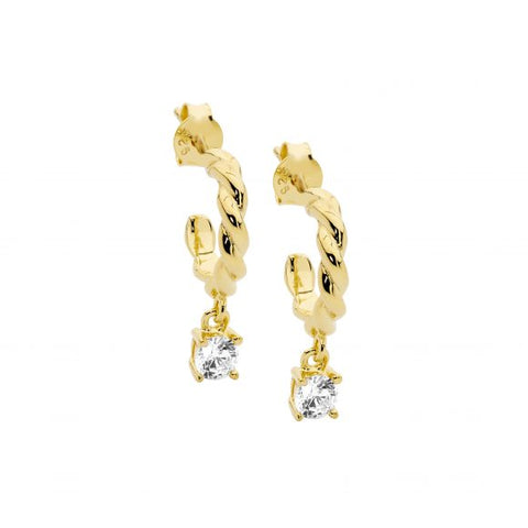 Freshwater pearl earring - gold plated