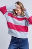 Vesi stripe knit - pink/blue-Elm-*Cosy knitwear *Round neckline *Long sleeve *Pink/Blue stripe *Designed in Australia *100% cotton-Pash + Evolve