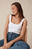 Zaeli Contour Rib Square Neck Tank - White-Ceres Life-Crafted in organic cotton rib Close to body fit Square neckline The extra fabric weight smooths your body shape The 2x2 rib and 5% elastane guarantees retention and support. Creates smooth shaping while enhancing your beautiful silhouette-Pash + Evolve