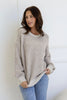 Zarah knit - mocha-Pash + Evolve-*Contrast blanket stitching *Long sleeve *Round neck *65% Acrylic, 35% Wool-Pash + Evolve