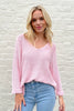 Ziggy knit - baby pink-Pash + Evolve-*V neck *Baby pink *Long sleeve *100% Cotton-Pash + Evolve
