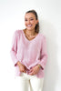 Ziggy knit - baby pink-Pash + Evolve-*V neck *Baby pink *Long sleeve *100% Cotton-Pash + Evolve