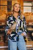 Ziggy shirt - blue/green-Pash + Evolve-*Long sleeve *Collar *Button down front *Buttons on side of shirt *Hi-low hemline *70% Rayon,30% Linen-Pash + Evolve