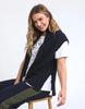 Zip knit vest - navy-Foxwood-*Front double zip end opening *Relaxed fit *Knit collar *100% Cotton-Pash + Evolve