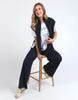 Zip knit vest - navy-Foxwood-*Front double zip end opening *Relaxed fit *Knit collar *100% Cotton-Pash + Evolve