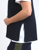 Zip knit vest - navy-Foxwood-*Front double zip end opening *Relaxed fit *Knit collar *100% Cotton-Pash + Evolve