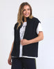 Zip knit vest - navy-Foxwood-*Front double zip end opening *Relaxed fit *Knit collar *100% Cotton-Pash + Evolve