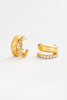 Zoe hoop - gold-Zafino-18K Gold Plated Solid Brass Base Water proof: Can be worn in the ocean or pool-Pash + Evolve
