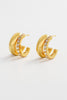 Zoe hoop - gold-Zafino-18K Gold Plated Solid Brass Base Water proof: Can be worn in the ocean or pool-Pash + Evolve