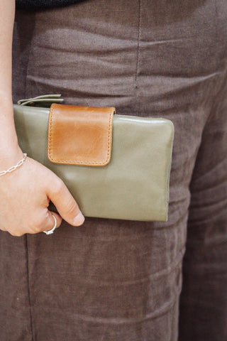 Esme bag - Olive Green Pebble