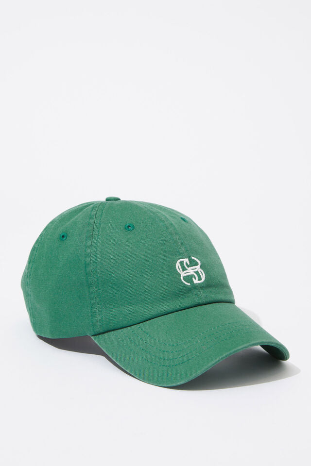 pip everday cap - heritage green-Ceres Life-Made with 50% pre-consumer recycled cotton Classic 6 panel style Adjustable back strap -Antique Silver metal fastening Wine/Choc Check color way is 100% organic cotton-Pash + Evolve