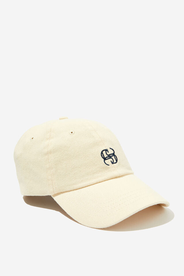 pip everyday cap - ecru-Ceres Life-Made with 50% pre-consumer recycled cotton Classic 6 panel style Adjustable back strap -Antique Silver metal fastening-Pash + Evolve