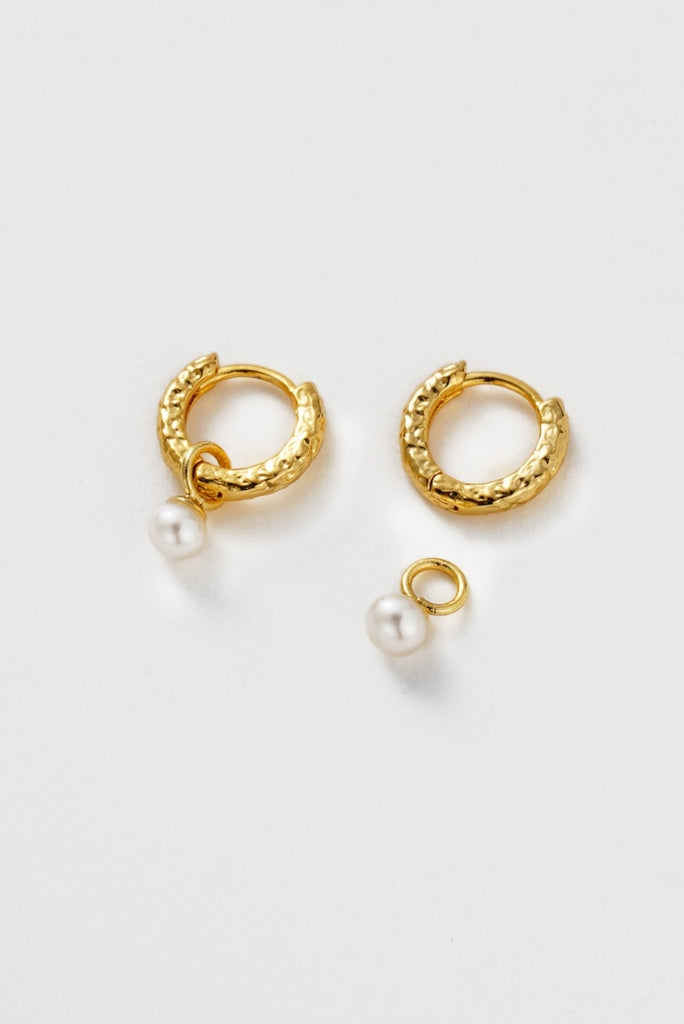 Emery earring - pearl/gold