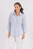 Linen shirt - blue/white-Pash + Evolve-One of our best selling linen Shirts !! This fun & stylish linen shirt will become one of your wardrobe favourites ! * Button down front * Collar * Long sleeves * Front pocket * 100% Linen-Pash + Evolve
