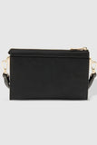 Misha crossbody bag - black-Louenhide-The Louenhide Misha Crossbody Bag is a timeless and versatile accessory for your day-to-day, or your next night out. Designed with dual compartments, this compact crossbody fits more than meets the eye and can easily convert to a wallet or women’s clutch bag. Crafted from polyurethane vegan leather in a gorgeous range of easy to wear plaid or everyday neutrals, you'll find the perfect match to elevate your style. Complete with a removable and adjustable crossbody strap 
