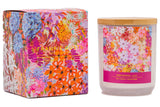 Persimmon + Lily - candle-FRANKIE GUSTI-A vibrant fusion of pink lily and tangy persimmon mingled with ruby grapefruit, cassis and ambrette. Kelsie is an abstract artist from Orange who grew up on a sheep farm and draws inspiration from her walks in the hills for her floral and landscape pieces. Kelsie's artworks are uniquely hers, with her signature textured style, vibrancy and joyful colours. 50hrs100% pure soy waxLead free cotton wickCruelty free + veganHigh quality fragrance oil Hand poured in the Yarra